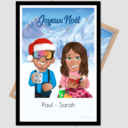 Affiche Joyeux Noël Couple